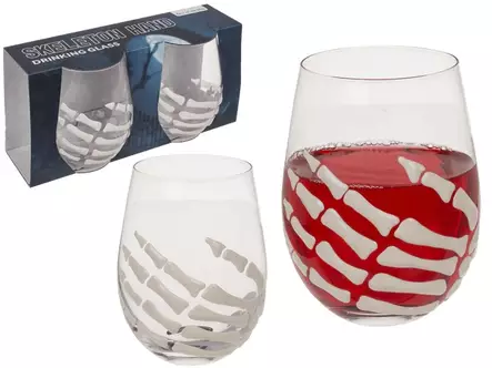 Juomalasi Skeleton Hand 2 kpl - Juomalasit - LASI22 - 1