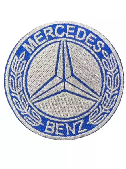 Kangasmerkki Mercedes Benz pyöreä - Kangasmerkit - K1552 - 1