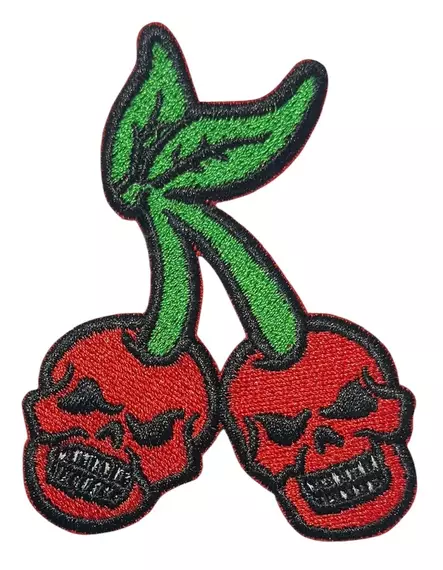 Kangasmerkki Skull cherries - Kangasmerkit - K1652 - 1