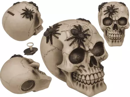 Säästökallo Spider Skull - Kallot, Halloweenrekvisiitta - HOR732 - 1