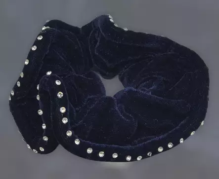 Yönsininen samettiscrunchie - Hiuskoristeet - PIN352 - 2