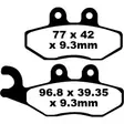 BRAKE PAD SFA-HH SERIES SINTERED METAL - Jarrupalat - 17211472 - 1