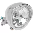 CHROME 5-3/4" DIAMOND-STYLE BOTTOM-MOUNT HEADLIGHT WITH VISOR BEZEL - Tuulilasit ja etumaskit - 20011112 - 1