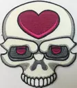 Sugar Skull-Heart - Kangasmerkit - K1252 - 1