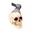 Kirveskallo, 10 x 18 x 15 cm - Kallot, Halloweenrekvisiitta - HOR752 - 1