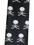Kravatti, musta, skull and bones - Kravatit ja bolo - KRA12 - 2