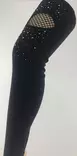 Leggingsit Musta Bling verkkoreikä - Leggingsit - LEG522 - 1