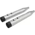 MUFFLERS SLIP-ON 4" CHROME W/BLACK BILLET END CAPS - Pakoputket ja niiden osat - 18011262 - 1