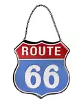 Peltikyltti ketjulla, Route 66 - Taulut, kehykset - PELT432 - 1