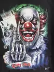 T-paita, Clown & Game Over, musta - T-paidat - TP1362 - 2