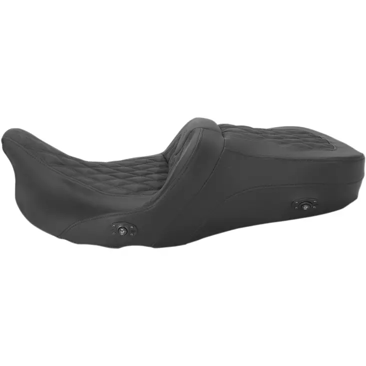 2-UP HEATED SEAT ROAD SOFA LS HEATED FRONT|REAR LEATHER|SADDLEGEL™ BLACK - Satulat ja satulanpäälliset - 08010972 - 1