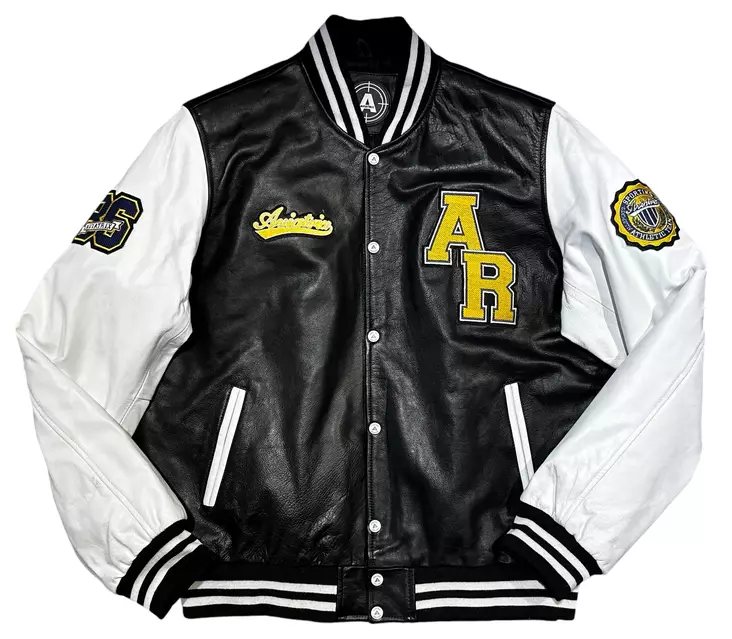 Baseball nahkatakki valkomusta Aviatri - Nahkatakit - T572 - 1