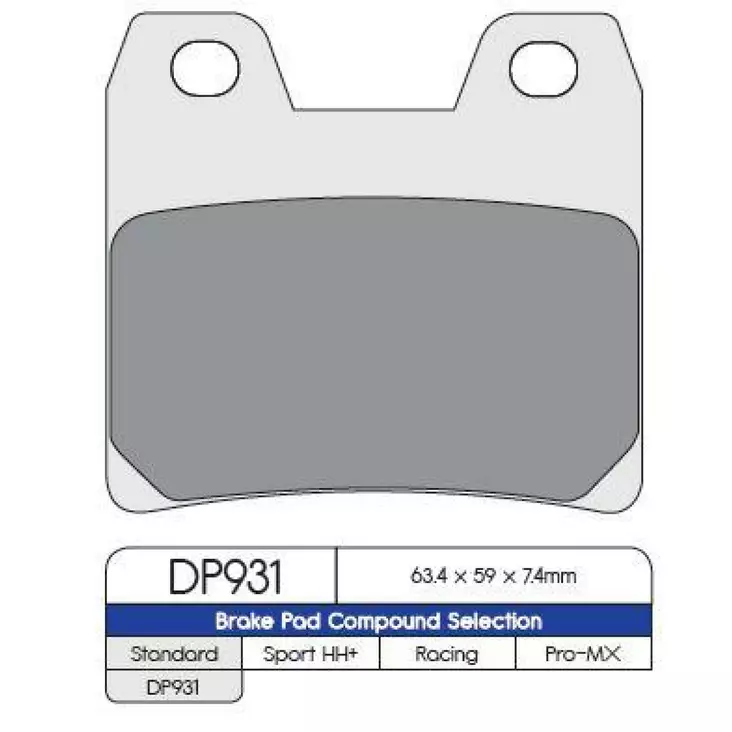 BRAKE PAD DP SINTERED REPLACEMENT STREET TOURING OFF-ROAD/ATV - Jarrupalat - 17210122 - 1
