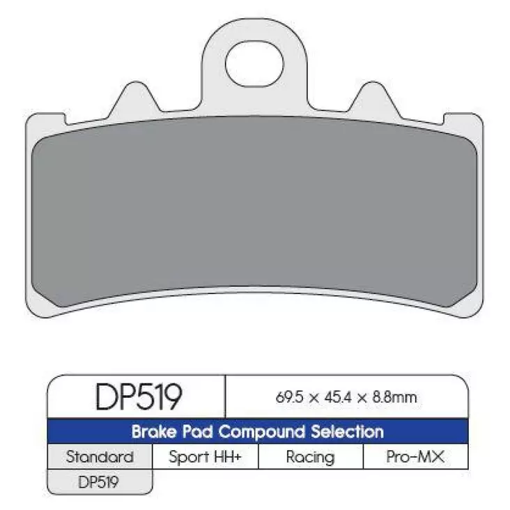 BRAKE PAD DP SINTERED REPLACEMENT STREET TOURING OFF-ROAD/ATV - Jarrupalat - 17212292 - 1