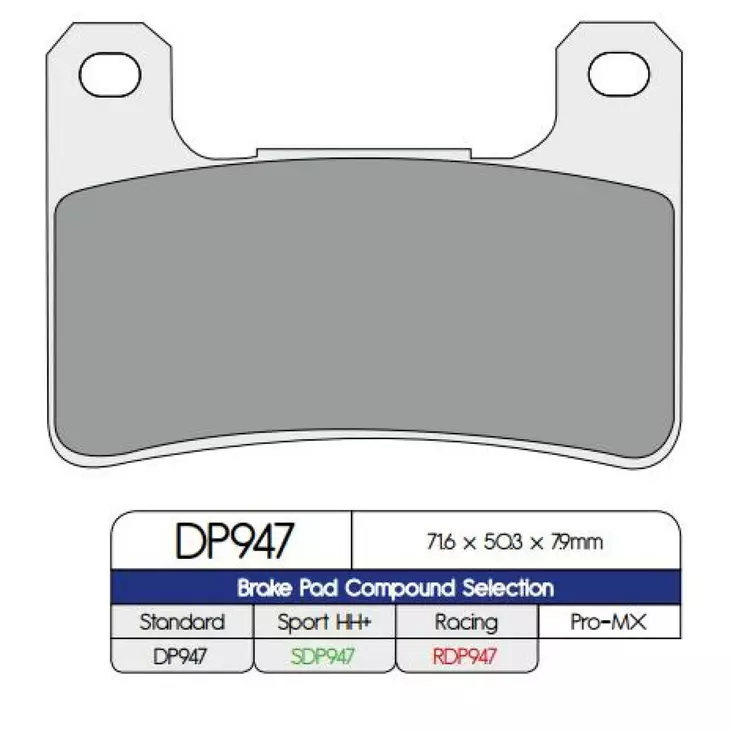 BRAKE PAD DP SINTERED REPLACEMENT STREET TOURING OFF-ROAD/ATV - Jarrupalat - 17212562 - 1