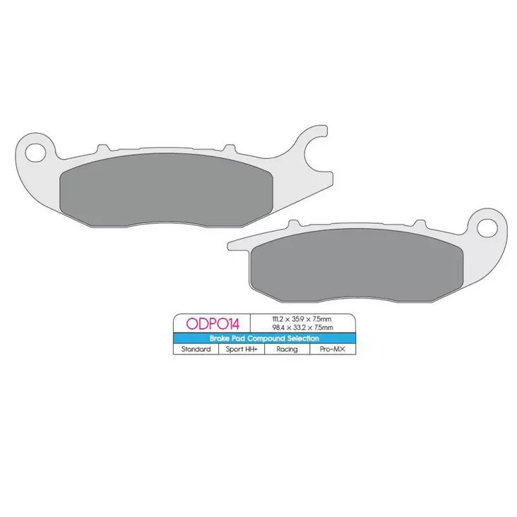 BRAKE PAD ODP SCOOTER ORGANIC COMPOUND ASBESTOS FREE - Jarrupalat - 17200092 - 1