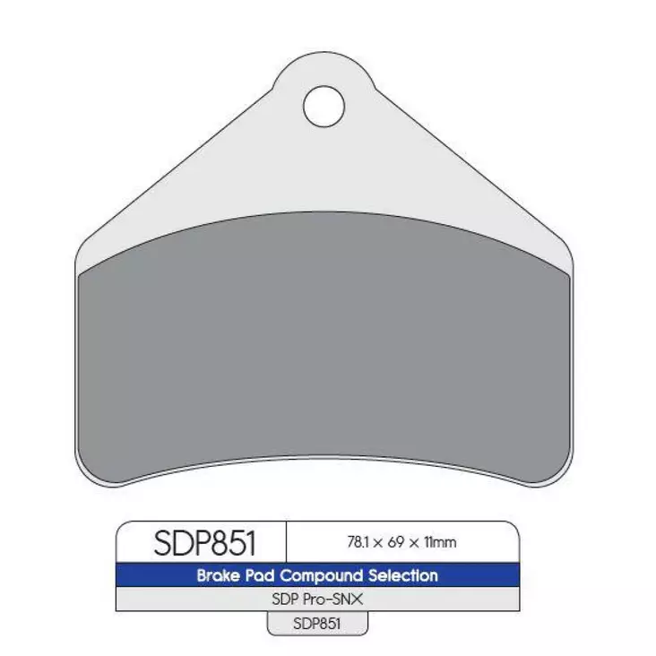 BRAKE PAD SDP PRO-SNX SINTERED SNOWMOBILES - Jarrupalat - 17210542 - 1