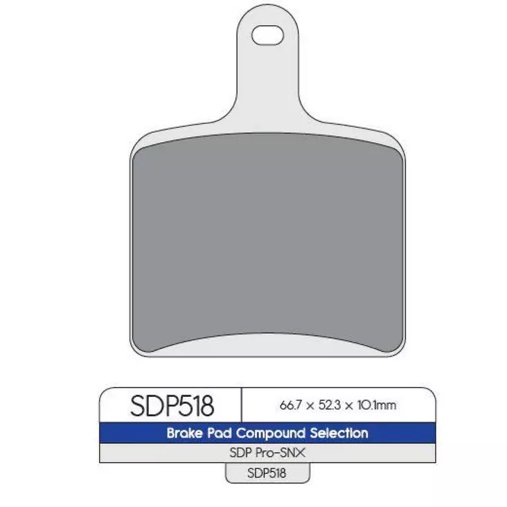 BRAKE PAD SDP PRO-SNX SINTERED SNOWMOBILES - Jarrupalat - 17211732 - 1