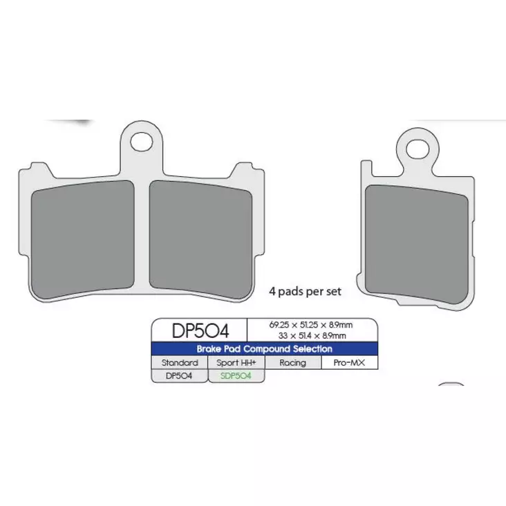 BRAKE PAD SDP SPORT HH+ HIGH FRICTION STREET - Jarrupalat - 17212572 - 1