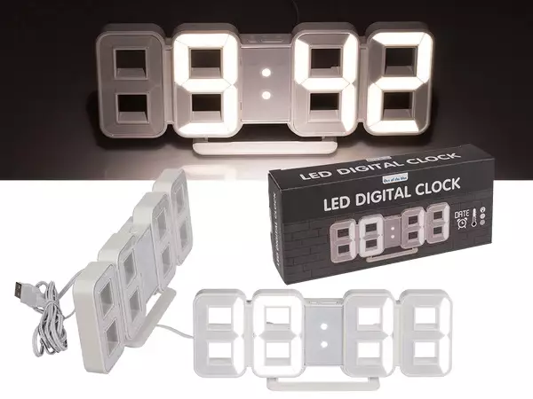 Digitaalinen kello led-valolla - Seinälle - KE112 - 9