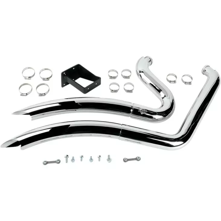 EXHAUST BIG RADIUS 2-INTO-2 CHROME - Pakoputket ja niiden osat - 18000592 - 1