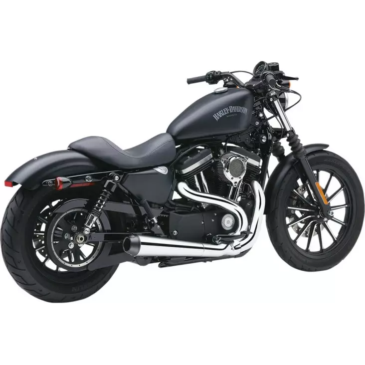 EXHAUST SYSTEM EL DIABLO 2-INTO-1 CHROME/BLACK - Pakoputket ja niiden osat - 18002162 - 1