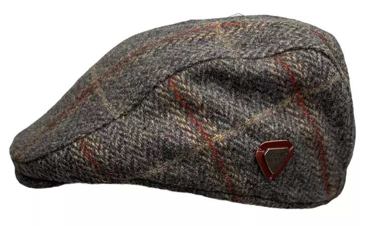 Flatcap Harmaa Tweed ruutuviivoin - Flat Capit - LC812 - 1