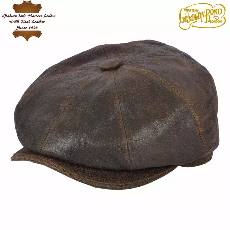 Flatcap nahkalätsä, ruskea - Flat Capit - LC762 - 1