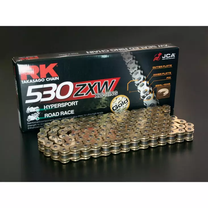 GB530ZXW 100 LINK 530 XW-RING CHAIN / GOLD/BLACK / STEEL - Ketjut ja ketjulinkit - 12231252 - 1