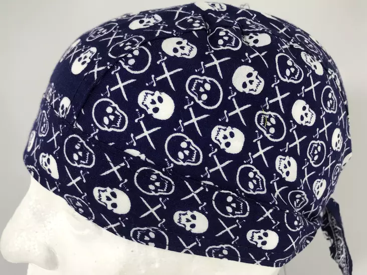 Headwrap, sininen, pikkukallot - Headwrapit - HW32 - 1