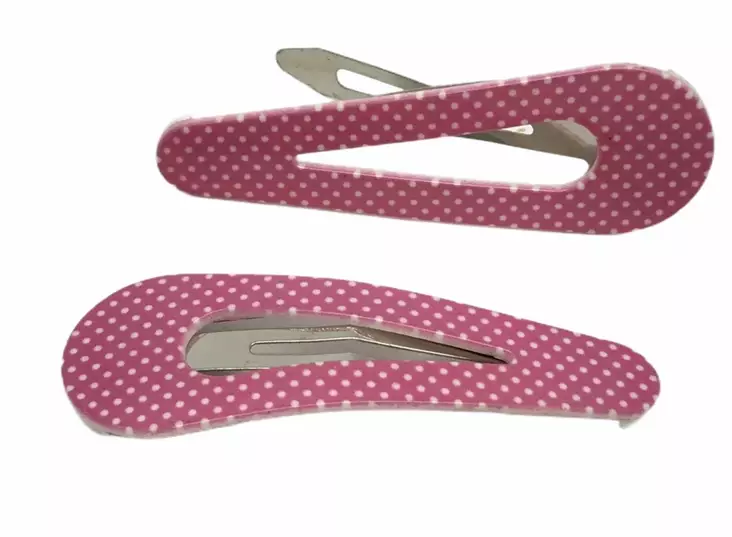 Hiuspinni Pinkki/valk. 2 kpl - Hiuskoristeet - PIN242 - 1