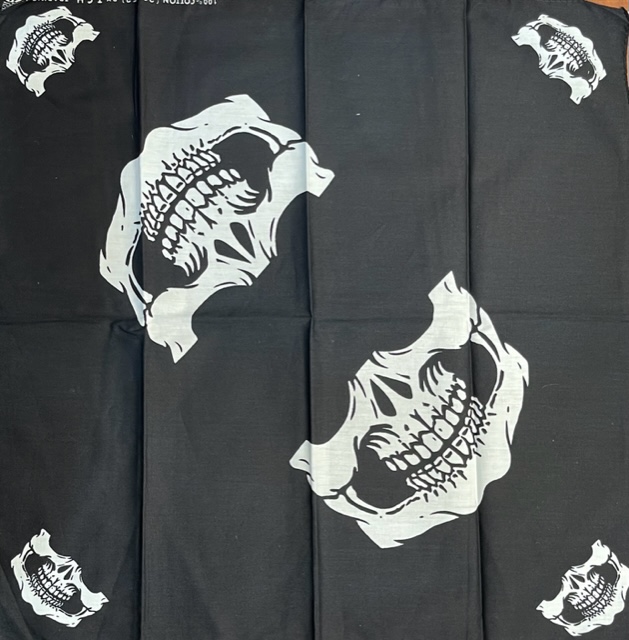 Huivi pääkallo, musta/valkoinen - Huivit - HU492 - 1