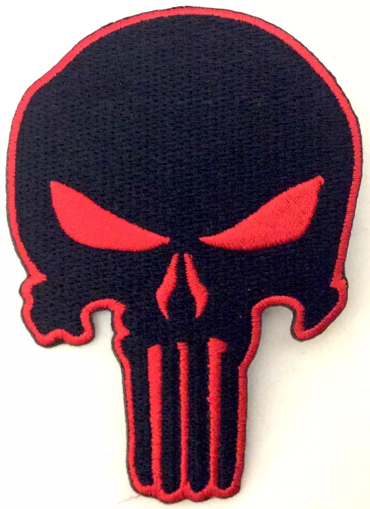 Kangasmerkki, Punisher Red - Kangasmerkit - K1372 - 1