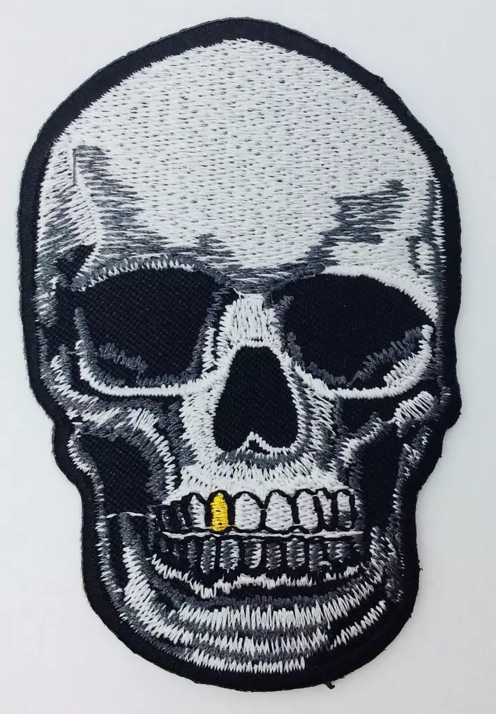 Kangasmerkki, Skull Gold tooth - Kangasmerkit - K1452 - 1