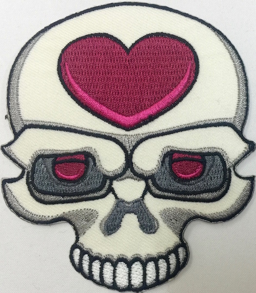 Sugar Skull-Heart - Kangasmerkit - K1252 - 1