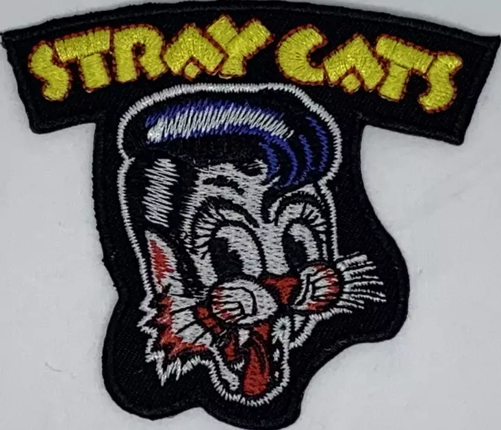 Kanhgasmerkki Stray Cats logolla - Kangasmerkit - K1492 - 1