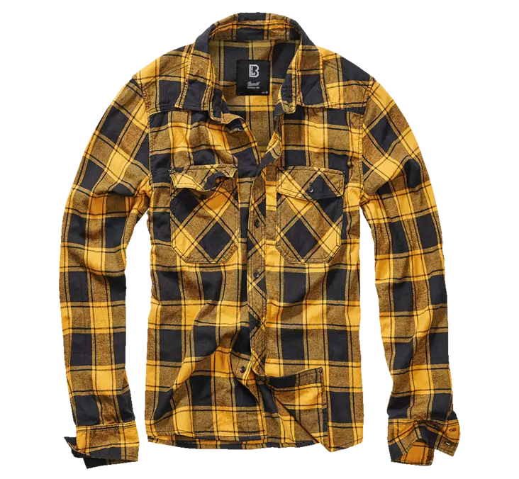 Kauluspaita Brandit kelta musta pitkähih - Kauluspaidat - KP622 - 1