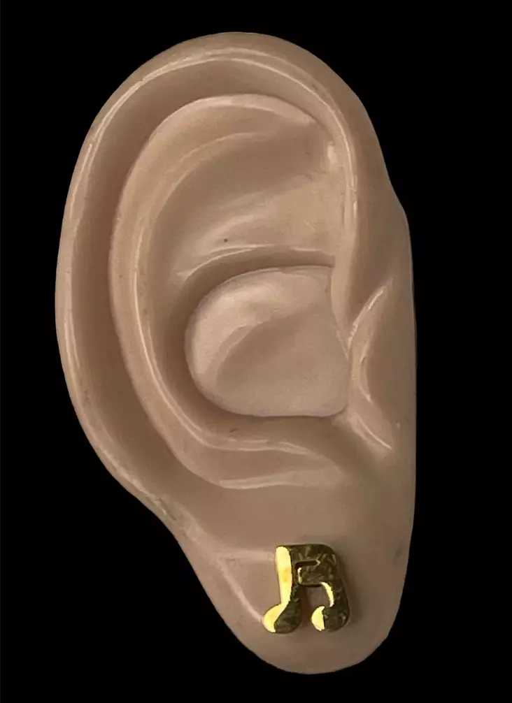 Korvakorut pikkunuotti, messinki - Korvakorut - KRV172 - 1