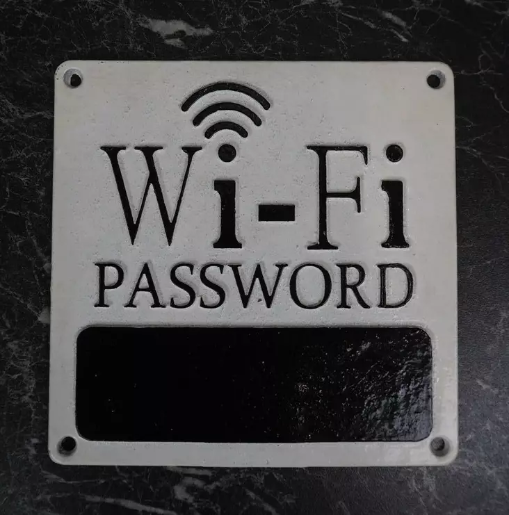 Kyltti Wi-Fi Password Valurauta - Taulut, kehykset - PELT382 - 1