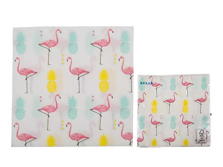 Lautasliina, Flamingo ja Ananas 20 kpl - Servetit - SER12 - 1