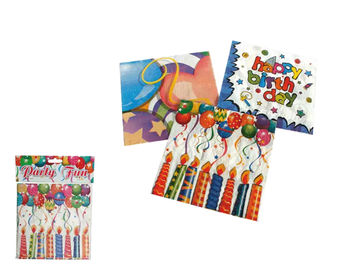 Lautasliina, Happy Birthday, 12 kpl - Servetit - SER22 - 1