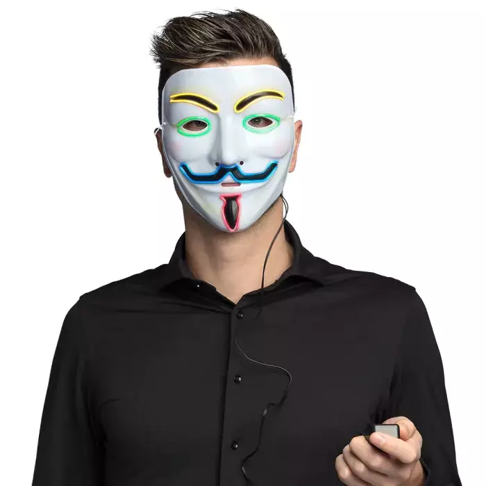 LED naamio Hakkeri - Puuhkat ja naamiaisasut - HOR592 - 1