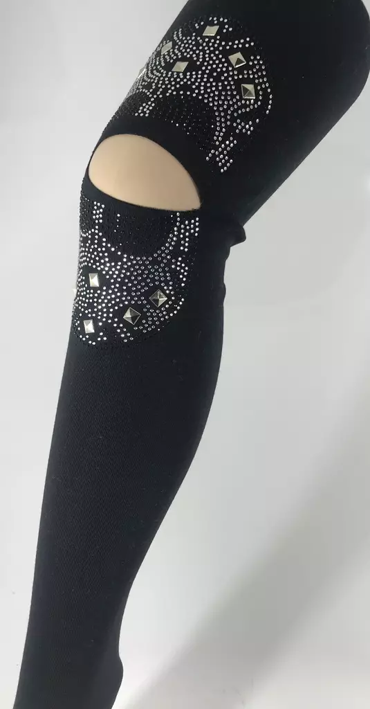 Leggingsit Polviauki niiti musta - Leggingsit - LEG532 - 1