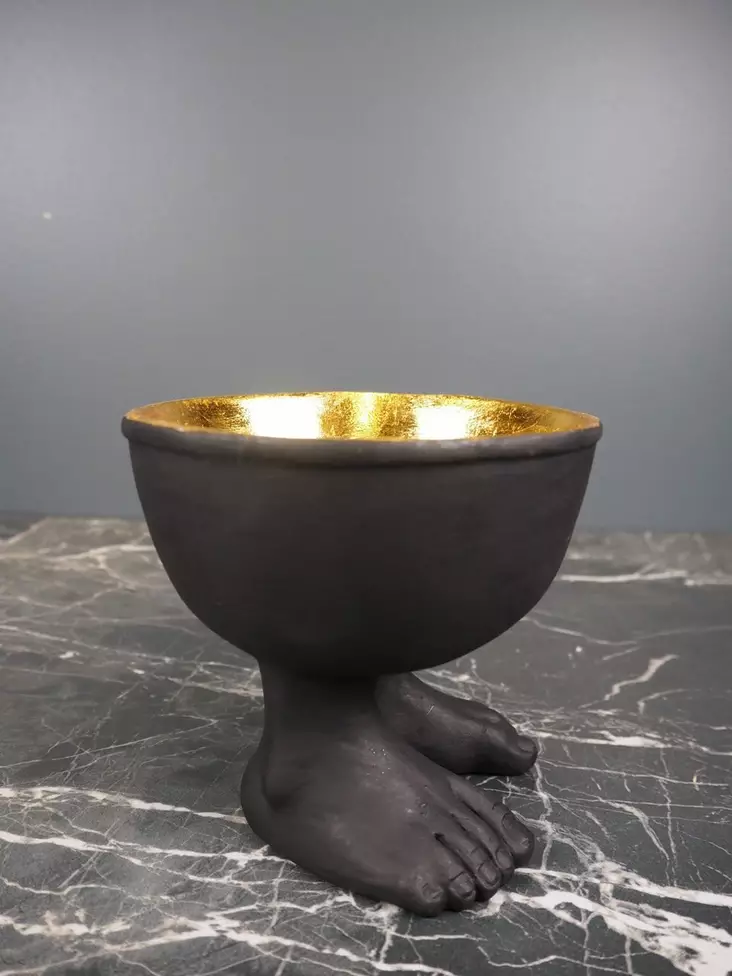 Malja jaloilla, musta/kulta - Sekalainen sisustus - PRT1342 - 1