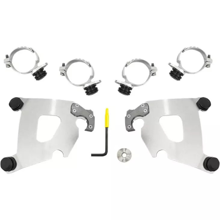 MOUNTING KIT TRIGGER-LOCK BULLET-FAIRING POLISHED - Tuulilasit ja etumaskit - 23200182 - 1