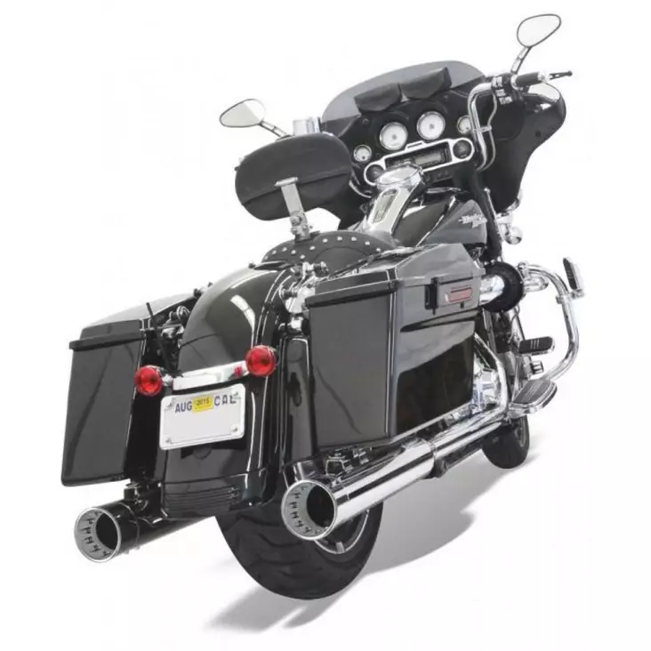 MUFFLER 4" STRAIGHT CAN CHROME W/TUNED BAFFLE CHROME END CAP. - Pakoputket ja niiden osat - 18010822 - 1