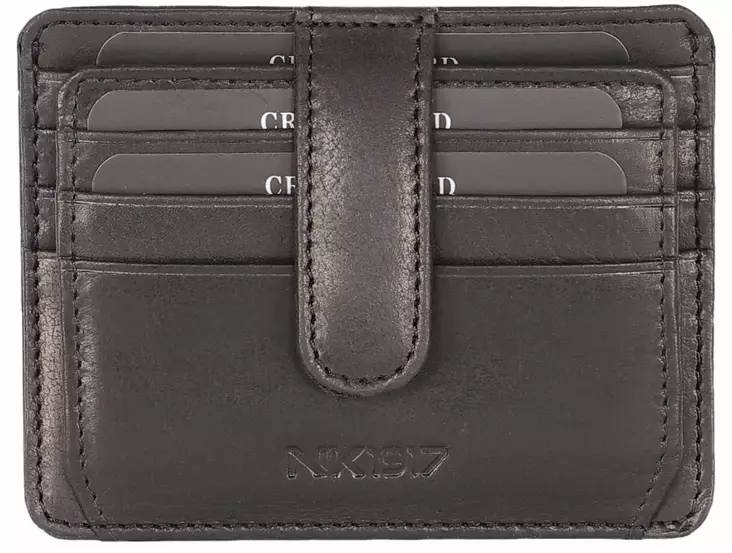 Nahkalompakko RDID suojattu musta - Lompakot ja rahakukkarot - KN412 - 1