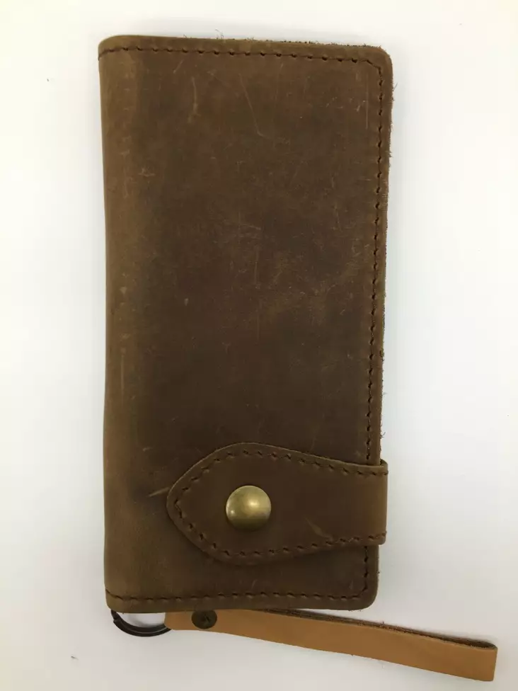 Nahkalompakko, ruskea, mokkanahka - Lompakot ja rahakukkarot - KN282 - 1