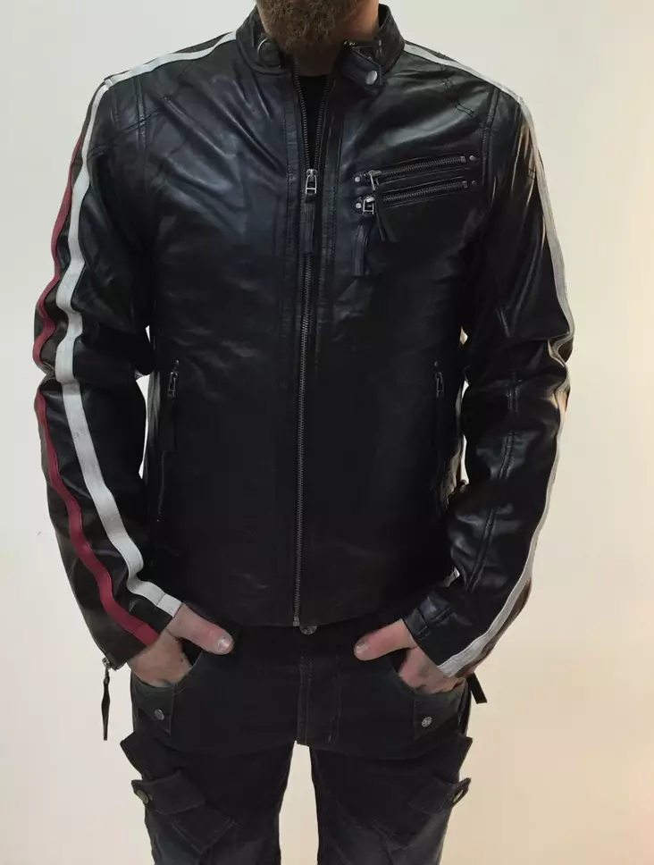 Nahkatakki 71 hoikalle pitkälle miehelle - Nahkatakit - T382 - 1