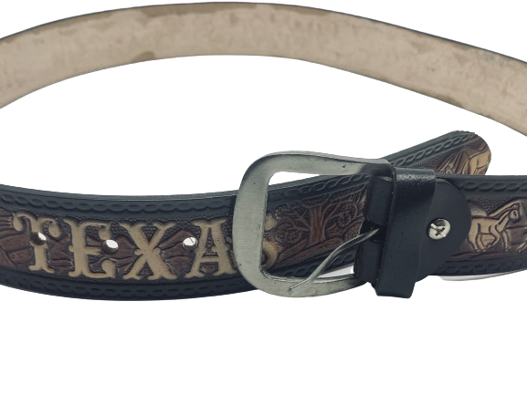 Nahkavyö ruskea TEXAS horse - Nahkavyöt - KV202 - 1